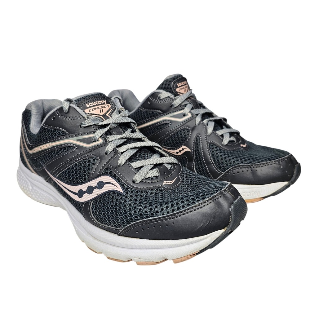 Saucony Cohesion 11 Womens Size 10W Black Pink Running Shoes S10421-7 Sneaker